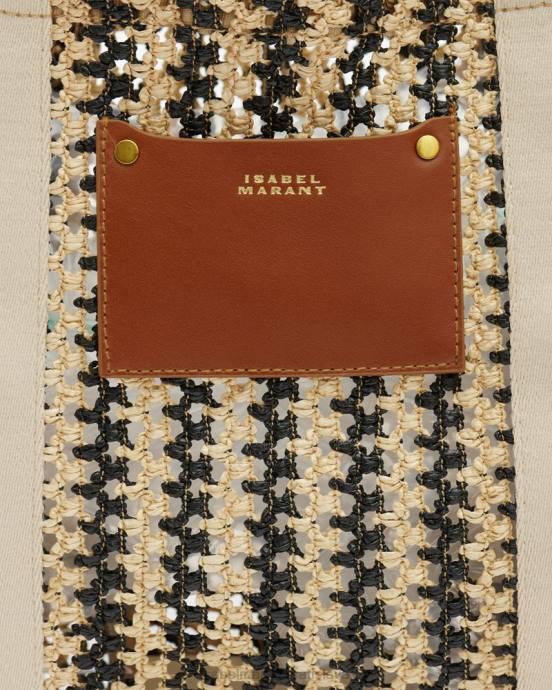 Isabel Marant unisex aruba malá bavlnená taška do ruky V6XH978 príslušenstvo prirodzené