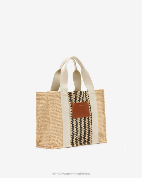 Isabel Marant unisex aruba malá bavlnená taška do ruky V6XH978 príslušenstvo prirodzené