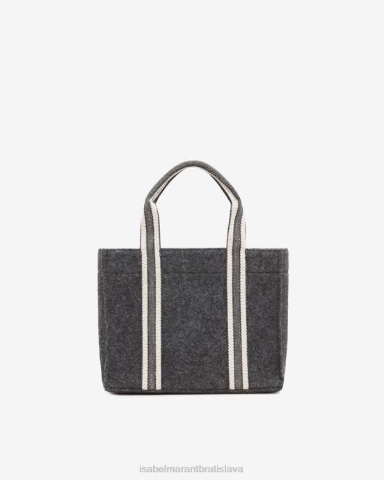 Isabel Marant unisex aruba malá bavlnená taška na prenášanie do ruky V6XH972 príslušenstvo tmavošedý