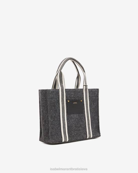 Isabel Marant unisex aruba malá bavlnená taška na prenášanie do ruky V6XH972 príslušenstvo tmavošedý