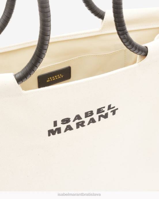 Isabel Marant unisex bavlnená taška toledo V6XH982 príslušenstvo ecru/čierna