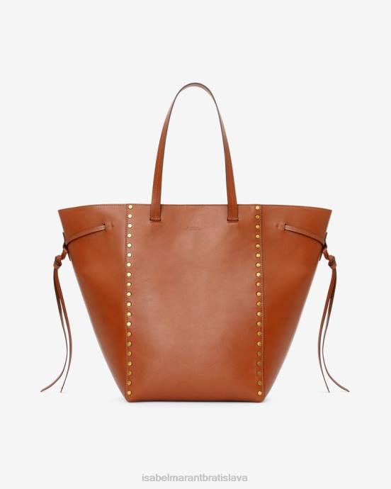 Isabel Marant unisex kožená taška oskan V6XH977 príslušenstvo koňak