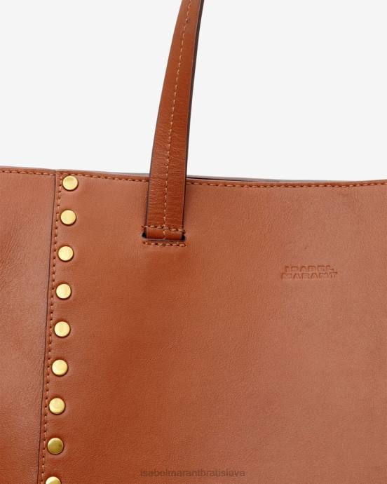 Isabel Marant unisex kožená taška oskan V6XH977 príslušenstvo koňak