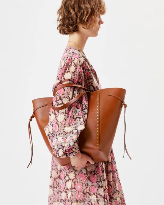 Isabel Marant unisex kožená taška oskan V6XH977 príslušenstvo koňak