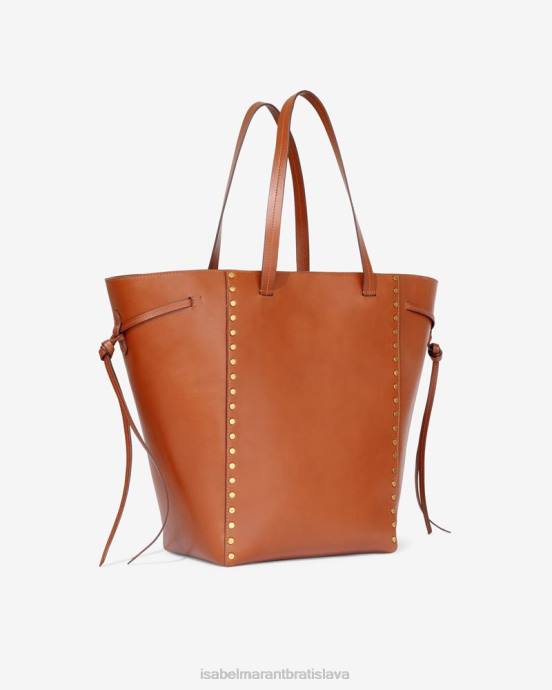 Isabel Marant unisex kožená taška oskan V6XH977 príslušenstvo koňak