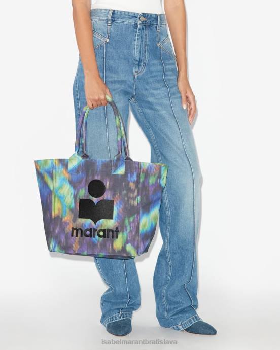 Isabel Marant unisex malá kabelka s logom yenky V6XH964 príslušenstvo modro zelená
