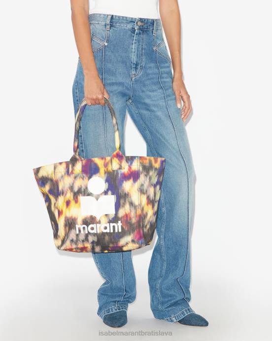 Isabel Marant unisex malá kabelka s logom yenky V6XH965 príslušenstvo okrová/čierna