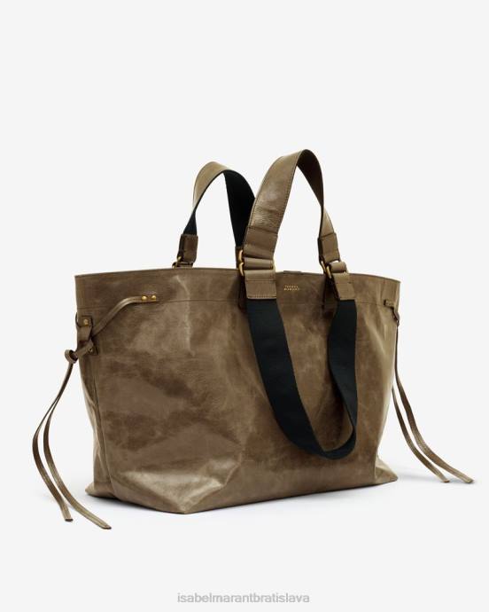Isabel Marant unisex opatrná kožená kabelka V6XH969 príslušenstvo kaki
