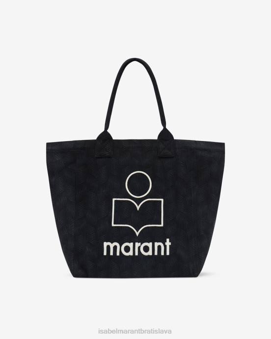 Isabel Marant unisex taška s logom yenky V6XH959 príslušenstvo vyblednutá čierna