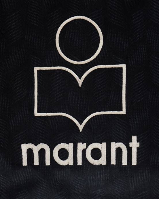 Isabel Marant unisex taška s logom yenky V6XH959 príslušenstvo vyblednutá čierna