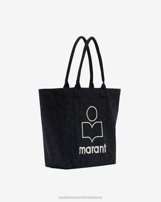Isabel Marant unisex taška s logom yenky V6XH959 príslušenstvo vyblednutá čierna