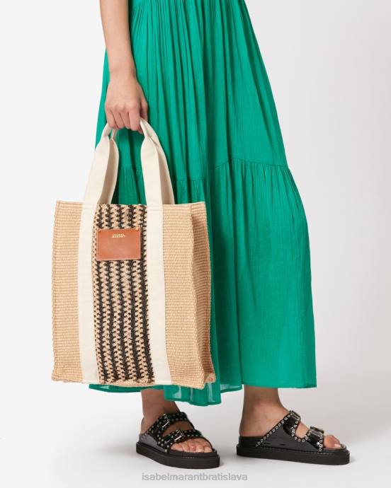 Isabel Marant unisex taška z arubskej bavlny V6XH979 príslušenstvo prirodzené