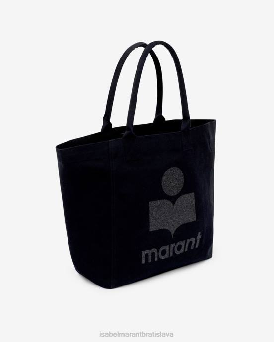 Isabel Marant unisex yenky kabelka s trblietavým logom V6XH958 príslušenstvo čierna