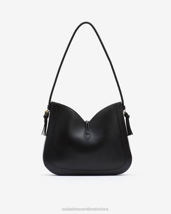 Isabel Marant unisex Kožená taška cez rameno vigo V6XH1036 príslušenstvo čierna