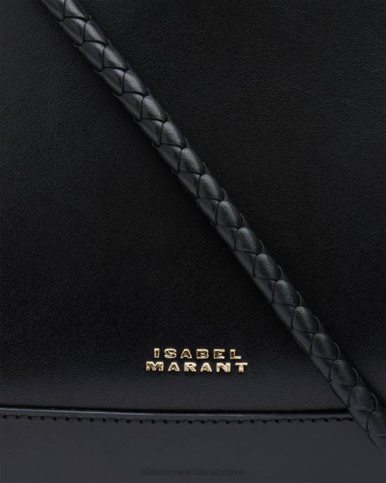 Isabel Marant unisex Kožená taška cez rameno vigo V6XH1036 príslušenstvo čierna