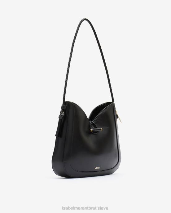 Isabel Marant unisex Kožená taška cez rameno vigo V6XH1036 príslušenstvo čierna