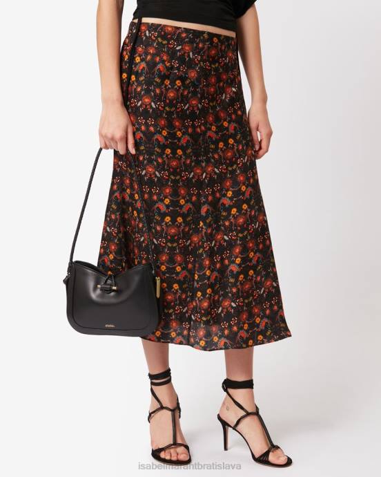 Isabel Marant unisex kožená bageta taška cez rameno vigo V6XH1039 príslušenstvo čierna