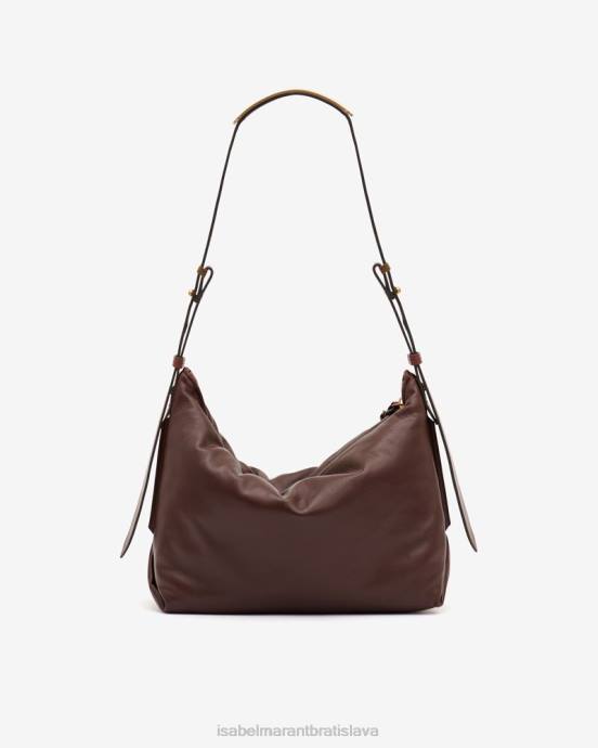 Isabel Marant unisex leyden kožená taška cez rameno V6XH1031 príslušenstvo bordová