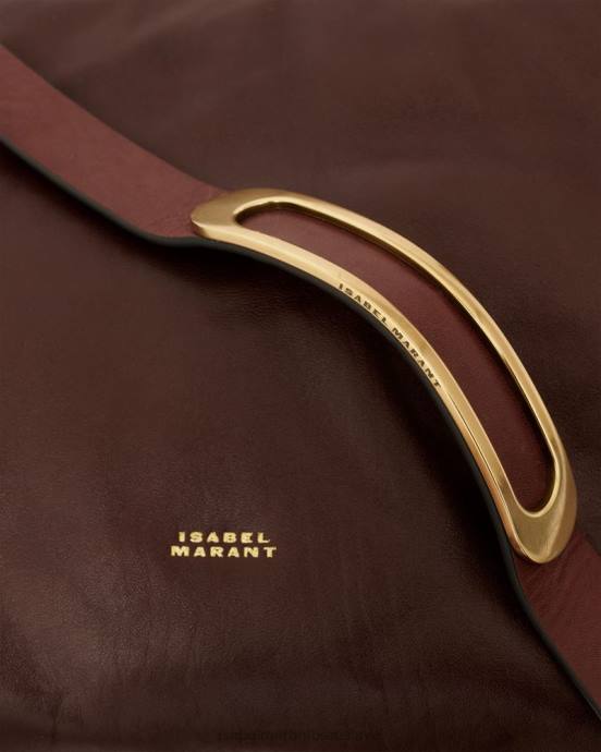 Isabel Marant unisex leyden kožená taška cez rameno V6XH1031 príslušenstvo bordová