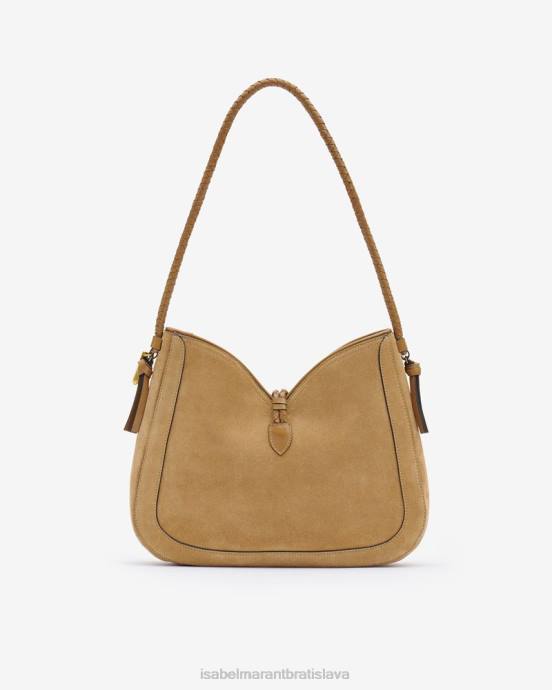 Isabel Marant unisex semišová kožená taška cez rameno vigo V6XH1037 príslušenstvo ťava
