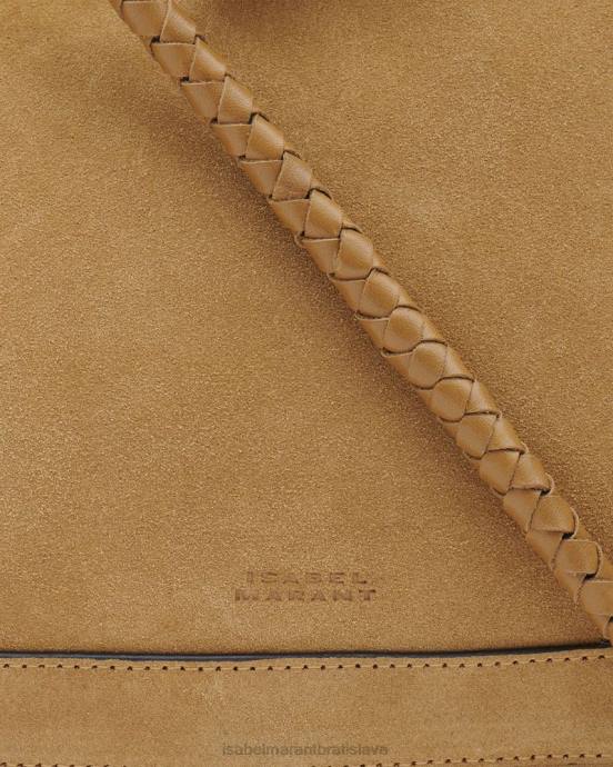 Isabel Marant unisex semišová kožená taška cez rameno vigo V6XH1037 príslušenstvo ťava