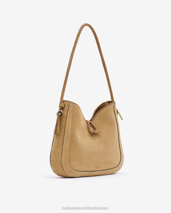 Isabel Marant unisex semišová kožená taška cez rameno vigo V6XH1037 príslušenstvo ťava