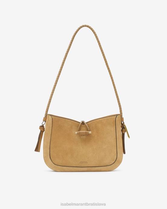 Isabel Marant unisex semišová taška na bagetu cez rameno vigo V6XH1042 príslušenstvo ťava
