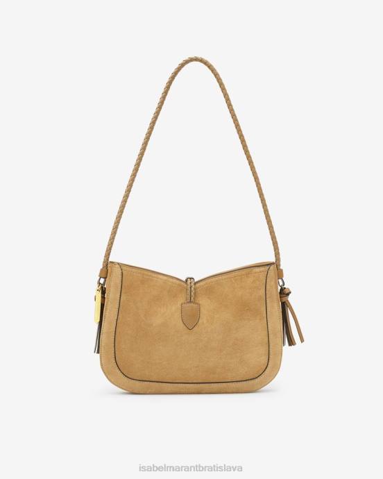Isabel Marant unisex semišová taška na bagetu cez rameno vigo V6XH1042 príslušenstvo ťava