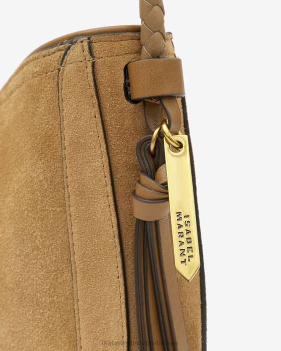 Isabel Marant unisex semišová taška na bagetu cez rameno vigo V6XH1042 príslušenstvo ťava