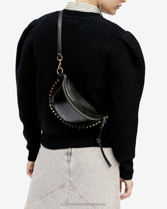 Isabel Marant unisex kožená taška na opasok skano V6XH941 príslušenstvo čierna