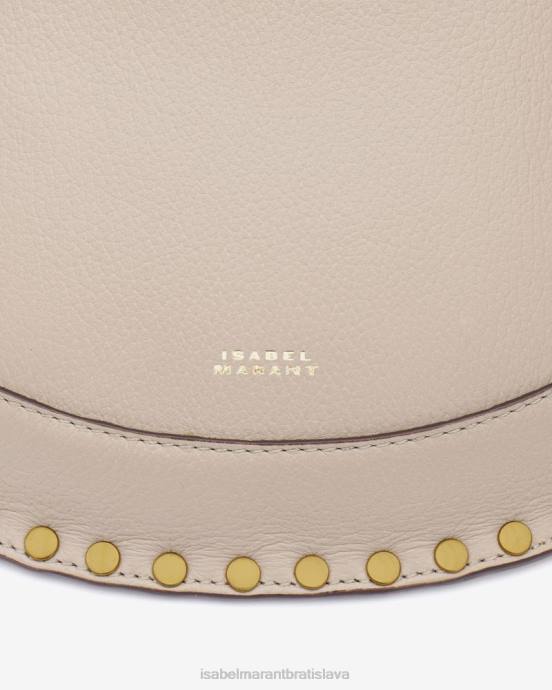 Isabel Marant unisex kožená taška na opasok skano V6XH945 príslušenstvo svetlo béžová