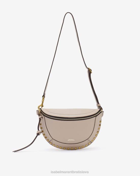 Isabel Marant unisex kožená taška na opasok skano V6XH945 príslušenstvo svetlo béžová