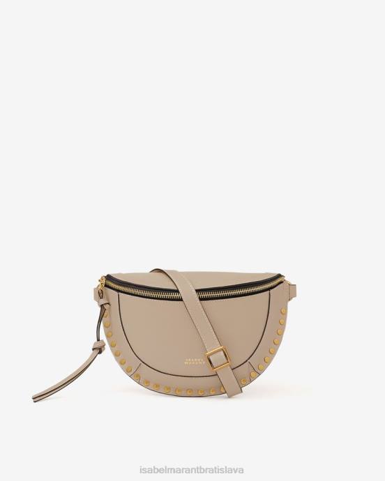 Isabel Marant unisex kožená taška na opasok skano V6XH946 príslušenstvo taupe