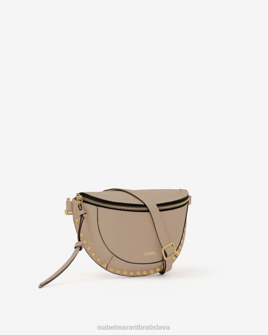 Isabel Marant unisex kožená taška na opasok skano V6XH946 príslušenstvo taupe
