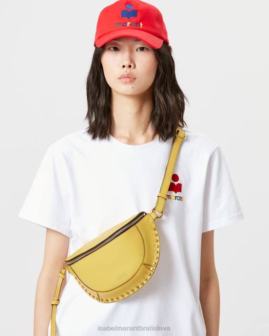 Isabel Marant unisex kožená taška na opasok skano V6XH950 príslušenstvo žltá