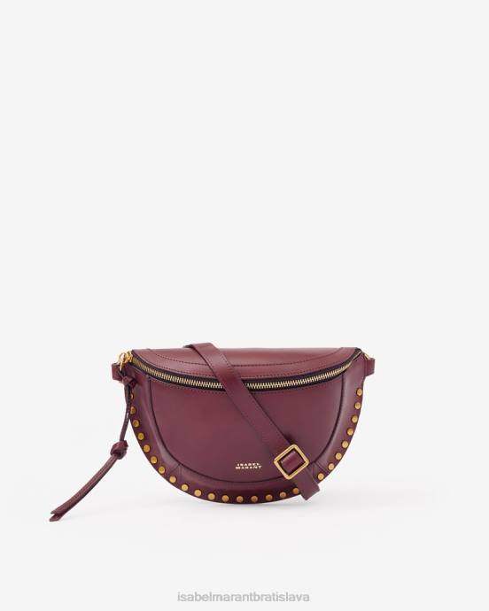 Isabel Marant unisex kožená taška na opasok skano V6XH952 príslušenstvo bordová