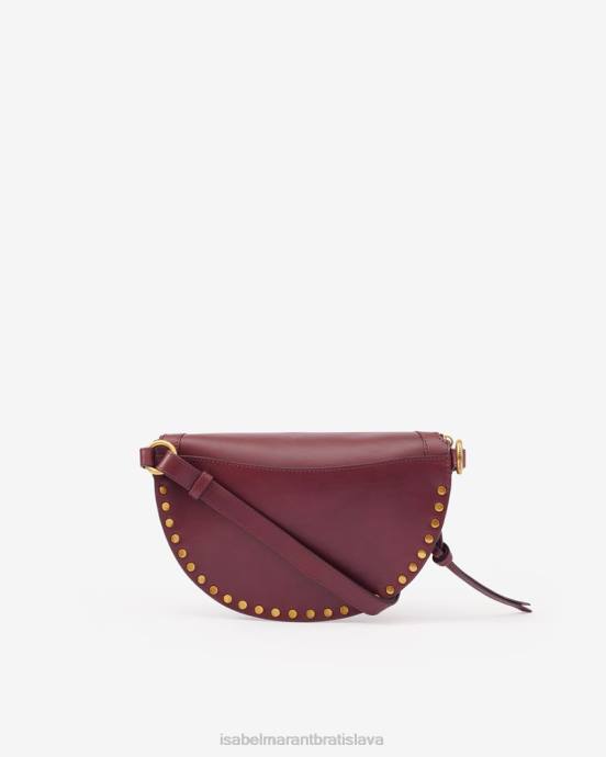 Isabel Marant unisex kožená taška na opasok skano V6XH952 príslušenstvo bordová
