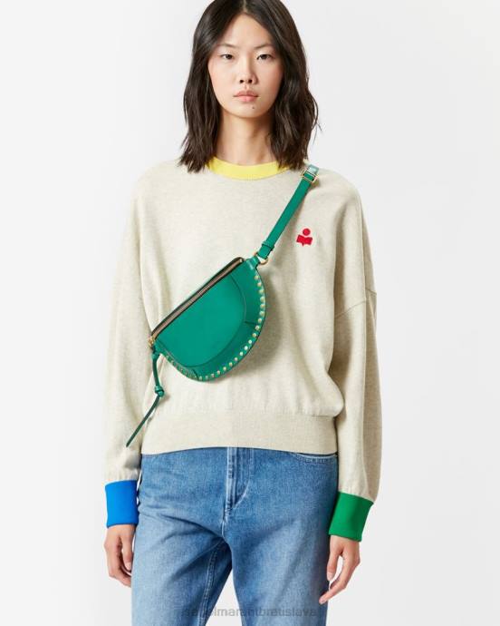 Isabel Marant unisex kožená taška na opasok skano V6XH953 príslušenstvo zelená