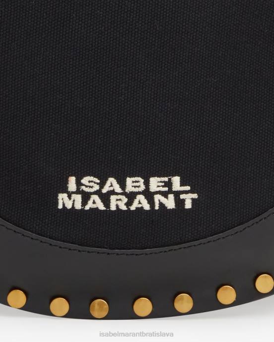 Isabel Marant unisex taška na opasok zo skano kože a bavlny V6XH943 príslušenstvo čierna