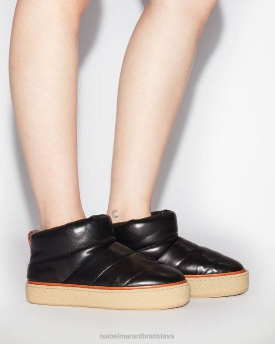 Isabel Marant unisex Snehule eskee z jahňacej kože V6XH722 obuv čierna