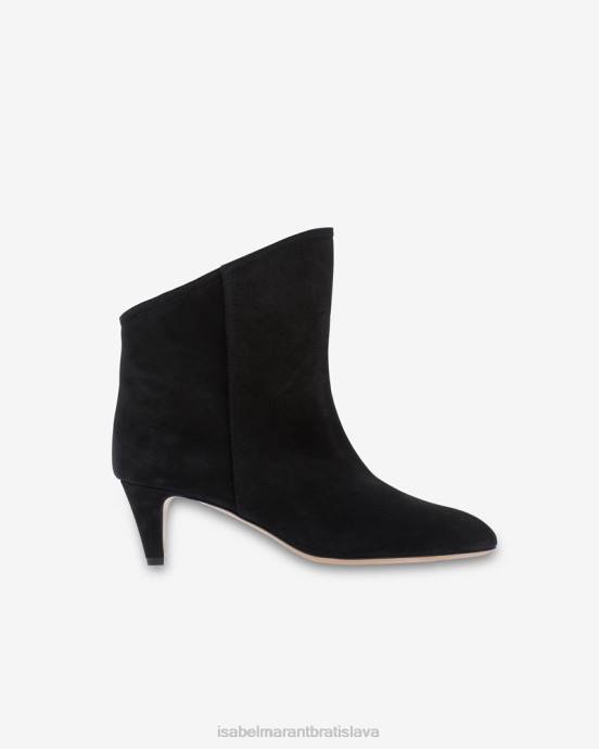 Isabel Marant unisex dripi semišové kožené členkové topánky V6XH791 obuv čierna