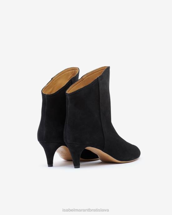 Isabel Marant unisex dripi semišové kožené členkové topánky V6XH791 obuv čierna