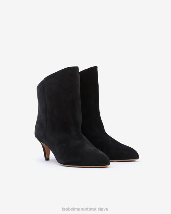 Isabel Marant unisex dripi semišové kožené členkové topánky V6XH791 obuv čierna