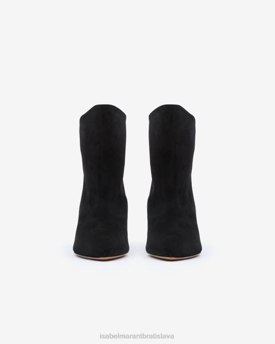 Isabel Marant unisex dripi semišové kožené členkové topánky V6XH791 obuv čierna
