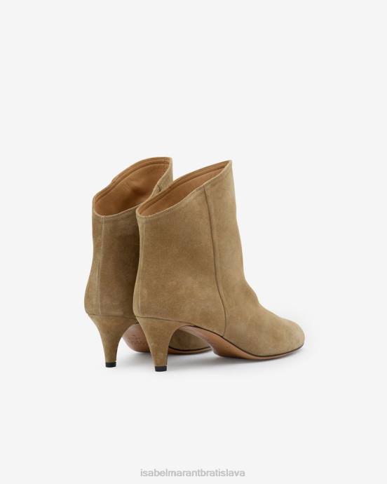 Isabel Marant unisex dripi semišové kožené nízke čižmy V6XH792 obuv taupe
