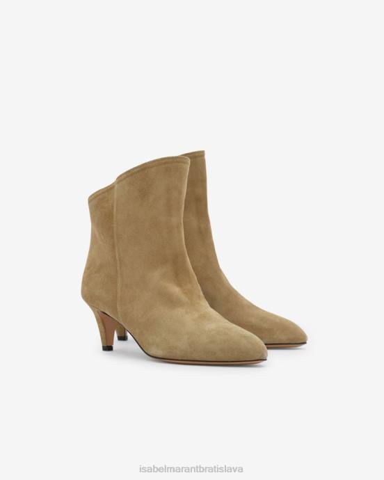 Isabel Marant unisex dripi semišové kožené nízke čižmy V6XH792 obuv taupe
