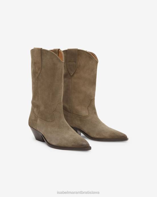 Isabel Marant unisex duerto semišové kovbojské čižmy V6XH735 obuv taupe