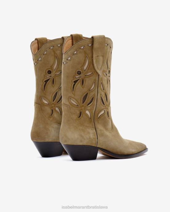 Isabel Marant unisex duerto semišové kovbojské čižmy V6XH736 obuv taupe