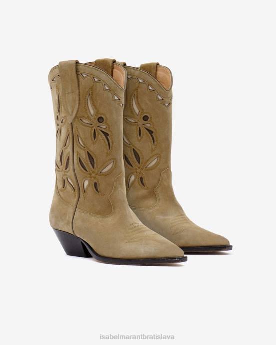 Isabel Marant unisex duerto semišové kovbojské čižmy V6XH736 obuv taupe