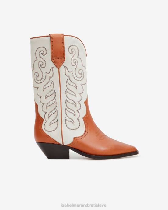 Isabel Marant unisex duerto semišové kovbojské čižmy V6XH740 obuv koňak/krieda